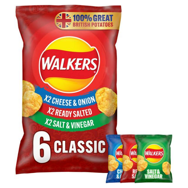Walkers Variety 6pk (C&O, Rs, S&V) - fmcgtrading.co.uk